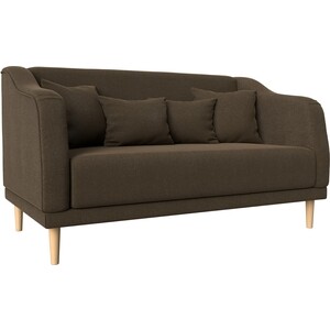 Кухонный диван Лига Диванов Киото рогожка коричневый (113087) модульный диван лига диванов холидей микровельвет коричневый п образный