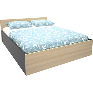 Кровать МДК КР13 венге/дуб млечный мягкая интерьерная кровать амели 1400 п м экокожа венге