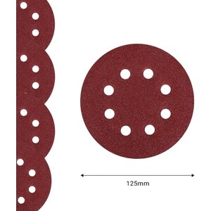Набор шлифовальных кругов Deko SD20-2 (P80), 125мм, 20 шт