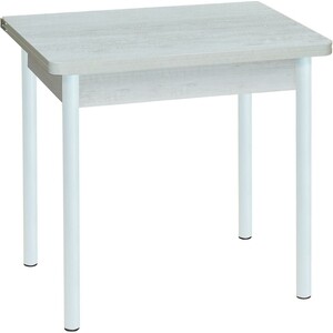 Стол обеденный Катрин Эко 80х60 бетон пайн белый, опора №2 круглая муар белый стол обеденный катрин эко 60x60 бетон пайн белый опора квадро kt19688