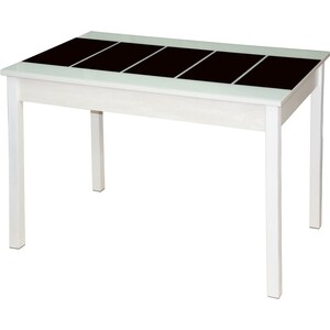 Стол обеденный Катрин Техно-хит белый-бетон белый, белый муар обеденный стол орфей 6 996 × 666 × 755 мм cтекло металл белый агава