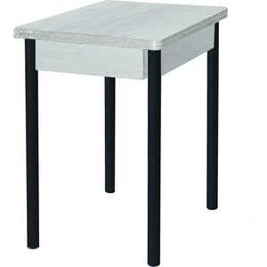 Стол обеденный Катрин Глайдер бетон пайн белый, опора №2 круглая муар черный стол журнальный leset квинт бетон лак