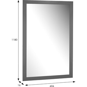 Зеркало Мебелик BeautyStyle 11 серый графит (П0005944)