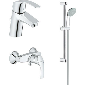 фото Комплект смесителей grohe eurosmart хром starlight (123576)