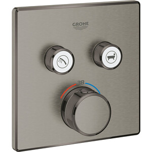 Термостат для ванны Grohe SmartControl встраиваемый, для механизма 35600, темный графит (29124AL0) термостат для ванны grohe grohtherm cube накладная панель для 35600 темный графит 24155al0