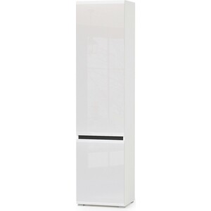 Шкаф Моби Сидней корпус белый/чёрный, фасад белый глянец (13.200) краб для волос глянец очная пара 9 см чёрный