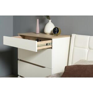 Комплект мебели Моби Муссон цвет белый/дуб эндгрейн элегантный/кожзам белый (11.28+13.97)