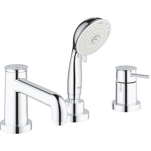 фото Смеситель на борт ванны grohe bauclassic на три отверстия, хром (2511800a)