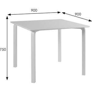 Стол Мебелик обеденный квадратный Голд белый (П0006149) обеденный квадратный Голд белый (П0006149) - фото 3