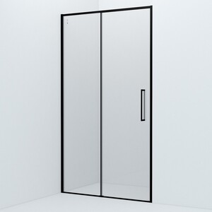 Душевая дверь IDDIS Slide 110х195 прозрачная, черный (SLI6BS1i69) ваза трубка 147 h 50 см d 14 5 см толщина стекла 3 мм прозрачная 7 5 л