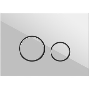 Кнопка смыва Cersanit Twins стекло, белый (64116) кнопка двойного слива cersanit blick белый