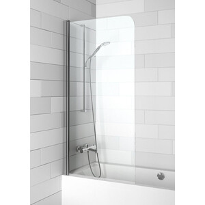 Шторка для ванной Riho Novik Z107 75х150 прозрачная, хром (G003043120) шторка для ванной fixsen белый без колец 180x200 см fx 2501