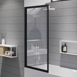 Шторка для ванной Riho Vz Lucid GD501 80х150 прозрачная, черный (G005046121) шторка солнцезащитная 80 см на лобовое стекло 80 145 80 135 см