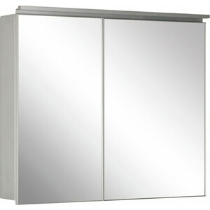 Зеркальный шкаф De Aqua Алюминиум 100х76,5 с подсветкой, серебро (261754) зеркальный шкаф de aqua алюминиум 80х76 5 с подсветкой медь 261766