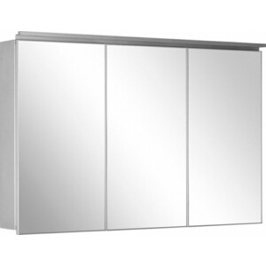 фото Зеркальный шкаф de aqua алюминиум 120х76,5 с подсветкой, серебро (261755)