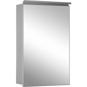 Зеркальный шкаф De Aqua Алюминиум 50х76,5 с подсветкой, серебро (261749) зеркальный шкаф de aqua алюминиум 70х76 5 с подсветкой медь 261765