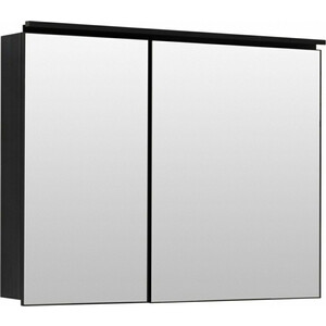 Зеркальный шкаф De Aqua Алюминиум 100х76,5 с подсветкой, черный (261761) зеркальный шкаф de aqua алюминиум 80х76 5 с подсветкой медь 261766