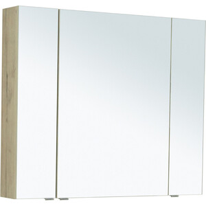 Зеркальный шкаф Aquanet Алвита 100 дуб веллингтон белый (277545)