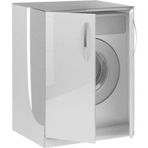 фото Шкаф для стиральной машины de aqua трио люкс 70 белый (185076)