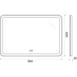 фото Зеркало belbagno spc-mar 90х60 с подсветкой, сенсор, подогрев (spc-mar-900-600-led-tch-warm)