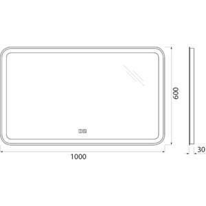 фото Зеркало belbagno spc-mar 100х60 с подсветкой, сенсор, подогрев (spc-mar-1000-600-led-tch-warm)