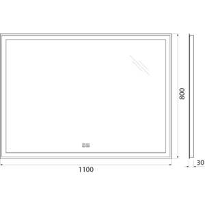 фото Зеркало belbagno spc-grt 100х80 с подсветкой, сенсор, подогрев (spc-grt-1100-800-led-tch-warm)