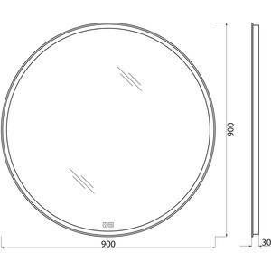 фото Зеркало belbagno spc-rng 90 с подсветкой, сенсор, подогрев (spc-rng-900-led-tch-warm)