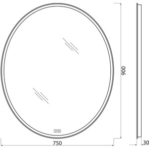 фото Зеркало belbagno spc-vst 75х90 с подсветкой, сенсор, подогрев (spc-vst-750-900-led-tch-warm)