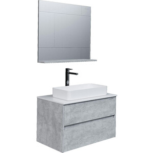 фото Мебель для ванной grossman эдванс 80х50 gr-3031, цемент светлый