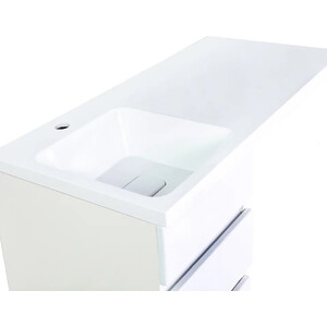 Мебель для ванной Orange Optima 40 (100L) напольная, под стиральную машину, белый глянец