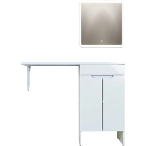 фото Мебель для ванной orange optima 50 (110r) напольная, под стиральную машину, белый глянец