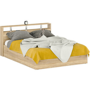 Кровать СВК Камелия 160х200 дуб сонома (1024038) двуспальная кровать виктория дуб сонома 160х200 см