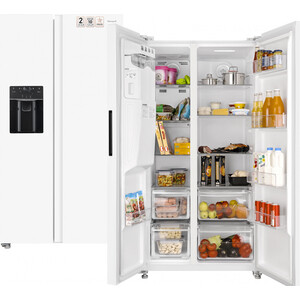 Холодильник Weissgauff WSBS 692 NFW Inverter Ice Maker холодильник weissgauff wrk 185 total nofrost inverter white g белый