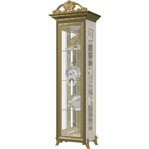 фото Гостиная мэри версаль гв-01к шкаф 1-дверный с короной, цвет слоновая кость, корона № 1 в комплекте