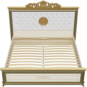 Кровать Мэри Версаль СВ-04МИК 1800х2000 с короной, цвет слоновая кость
