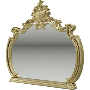 Стол туалетный Мэри Шейх СШ-05 с зеркалом СШ-06, цвет слоновая кость/золото