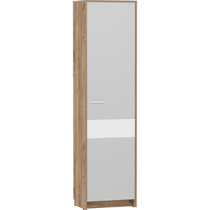 Шкаф для одежды Сильва Нортон НМ 013.12 серый камень/белый фасадный, дуб крафт табачный для одежды плотный доляна 60×90×30 см peva белый