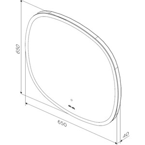 фото Зеркало am.pm func 65х65 с подсветкой, сенсор (m8fmox0651wgs)