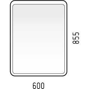 фото Зеркало-шкаф corozo рино 60х85 с подсветкой, белый (sd-00000964)