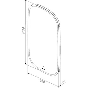 фото Зеркало am.pm func 55х100 с подсветкой, сенсор (m8fmox0551wgh)