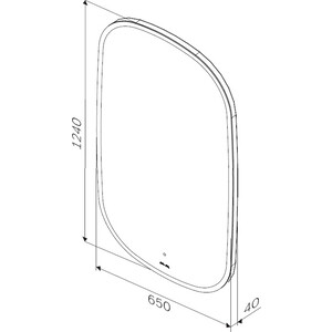 фото Зеркало am.pm func 65х124 с подсветкой, сенсор (m8fmox0651wgh)