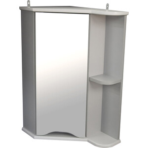 Зеркальный шкаф Mixline Корнер 56х68 угловой, серый (4630099747911) зеркальный шкаф onika модерн 34 15у угловой универсальный