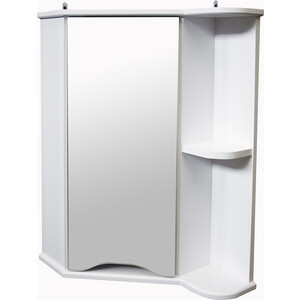 Зеркальный шкаф Mixline Корнер 56х68 угловой, белый (4630099747959) угловой зеркальный шкаф onika