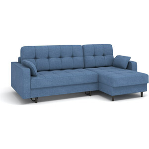 фото Угловой диван rival лиффорд рогожка синий т00009