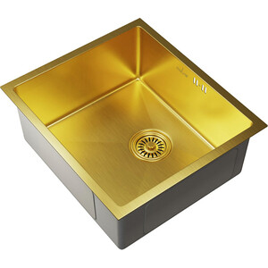 Кухонная мойка Mixline Pro 50х44 золото (4630099747829) умывальник дачный акватекс с эвн мойка пластиковая белое золото