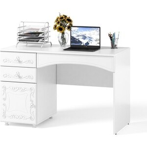 Стол письменный ОЛМЕКО Италия ИТ-15 белое дерево стол рабочий ultra 1090×500×760 мм белое тиснение