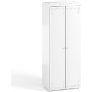 Шкаф для белья ОЛМЕКО Италия ИТ-42 белое дерево шкаф для белья олмеко италия ит 32 с зеркальной дверью и ящиками белое дерево
