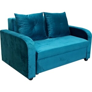 Диван Интер мебель Бруно 140 велюр Тенерифе голубой 7700-8 - фото 2