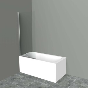 Шторка для ванны BelBagno Uno V-1 80х150 прозрачная, хром (UNO-V-1-80/150-C-Cr) шторка для ванной fixsen белый без колец 180x200 см fx 2501