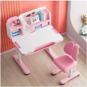 Комплект мебели (парта + стул) Mealux EVO Panda pink столешница белая, пластик розовый (BD-28 PN) Panda pink столешница белая, пластик розовый (BD-28 PN) - фото 3